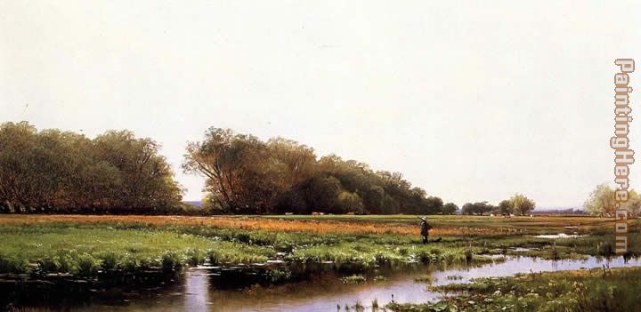 Hunter in the Meadows of Old Newburyport Massachusetts